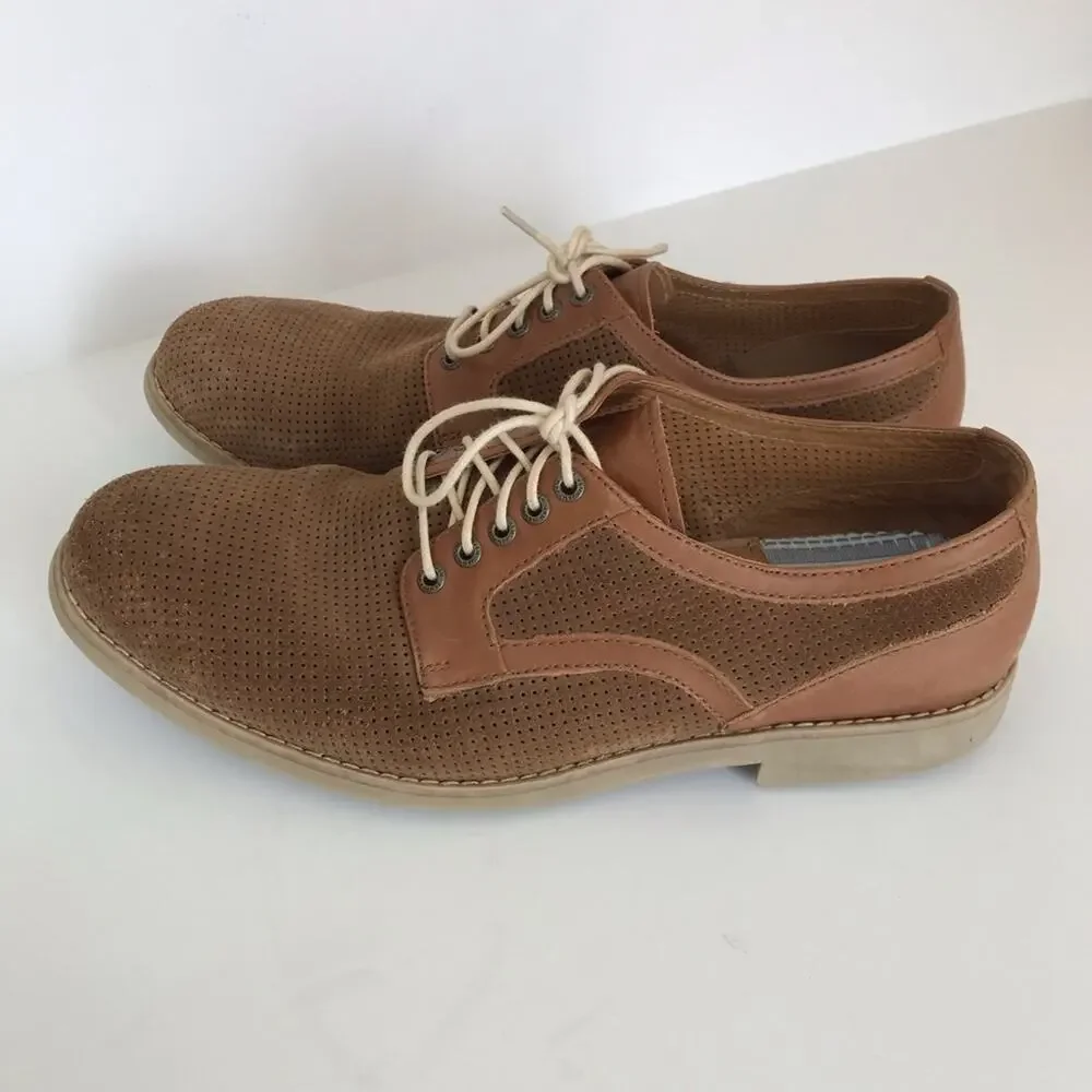 Johnston & Murphy Leather Oxford Tan Suede